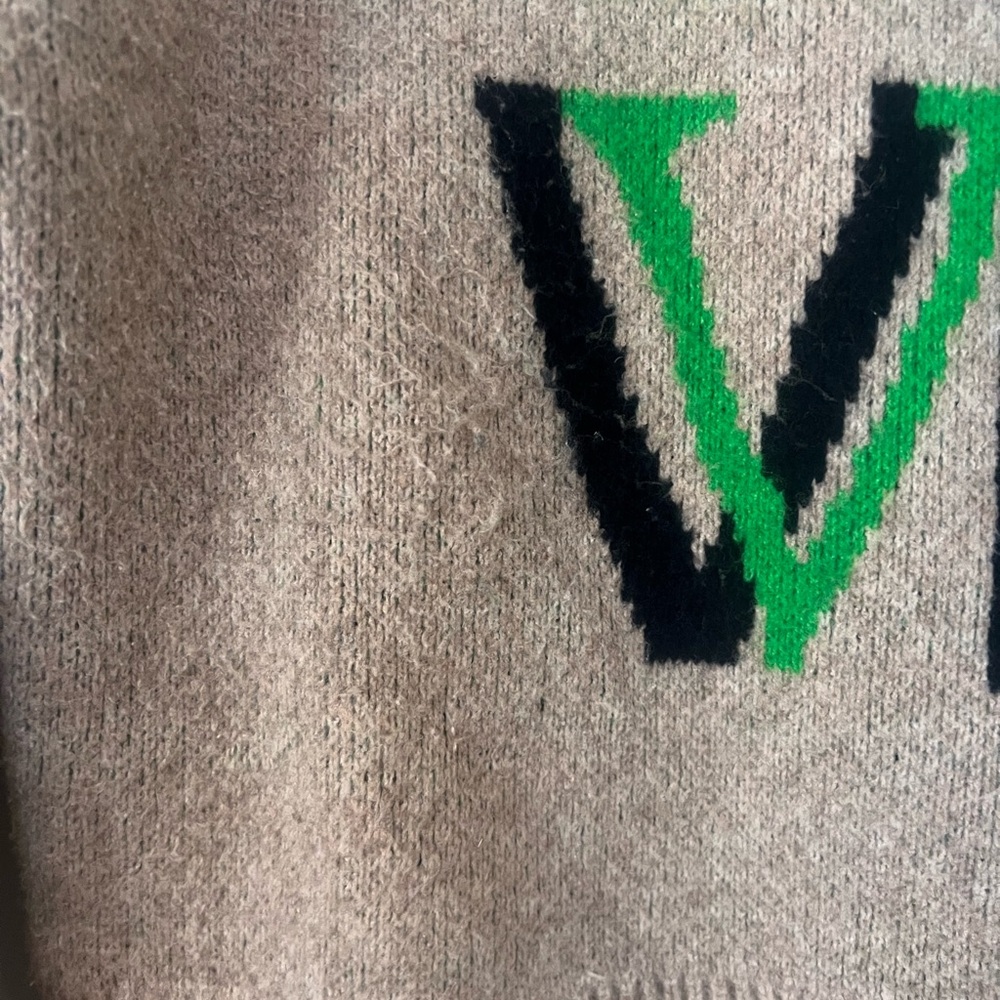 A New Day Green and Cream Knit Sweater - Picture 4 of 4